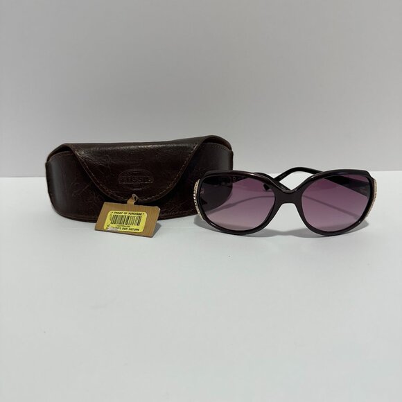 NWT _ FOSSIL Black Acetate with Crystals Frame Women's Sunglasses - Picture 1 of 5